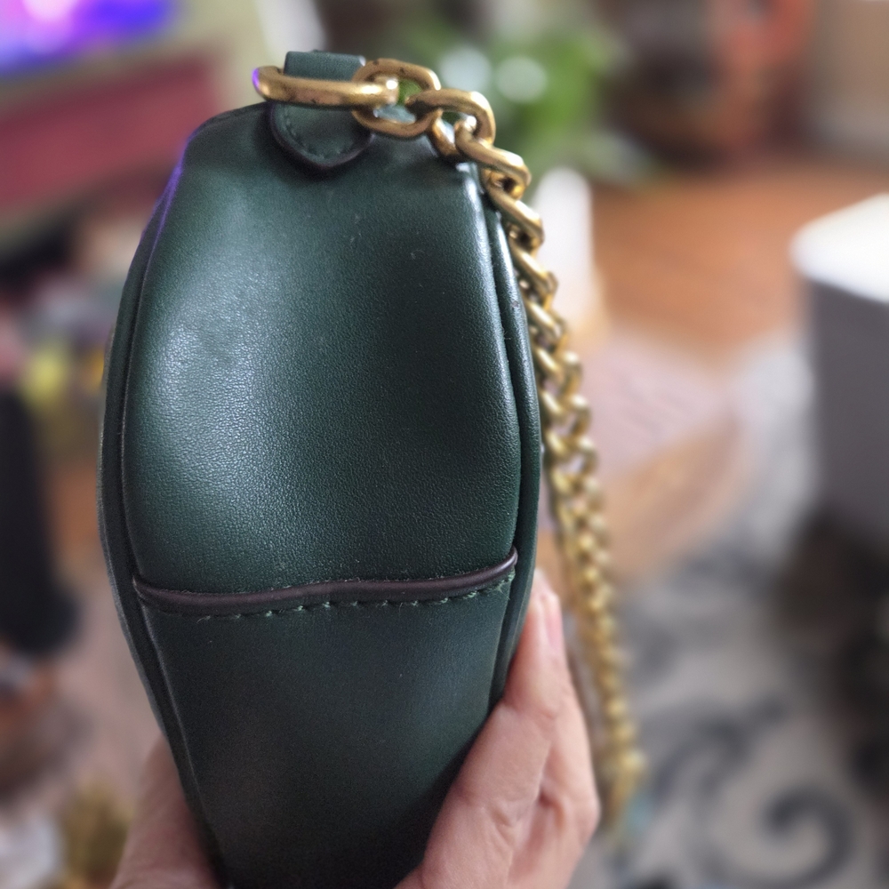 Tory Burch Green Quilted Crossbody Bag - Picture 5 of 9